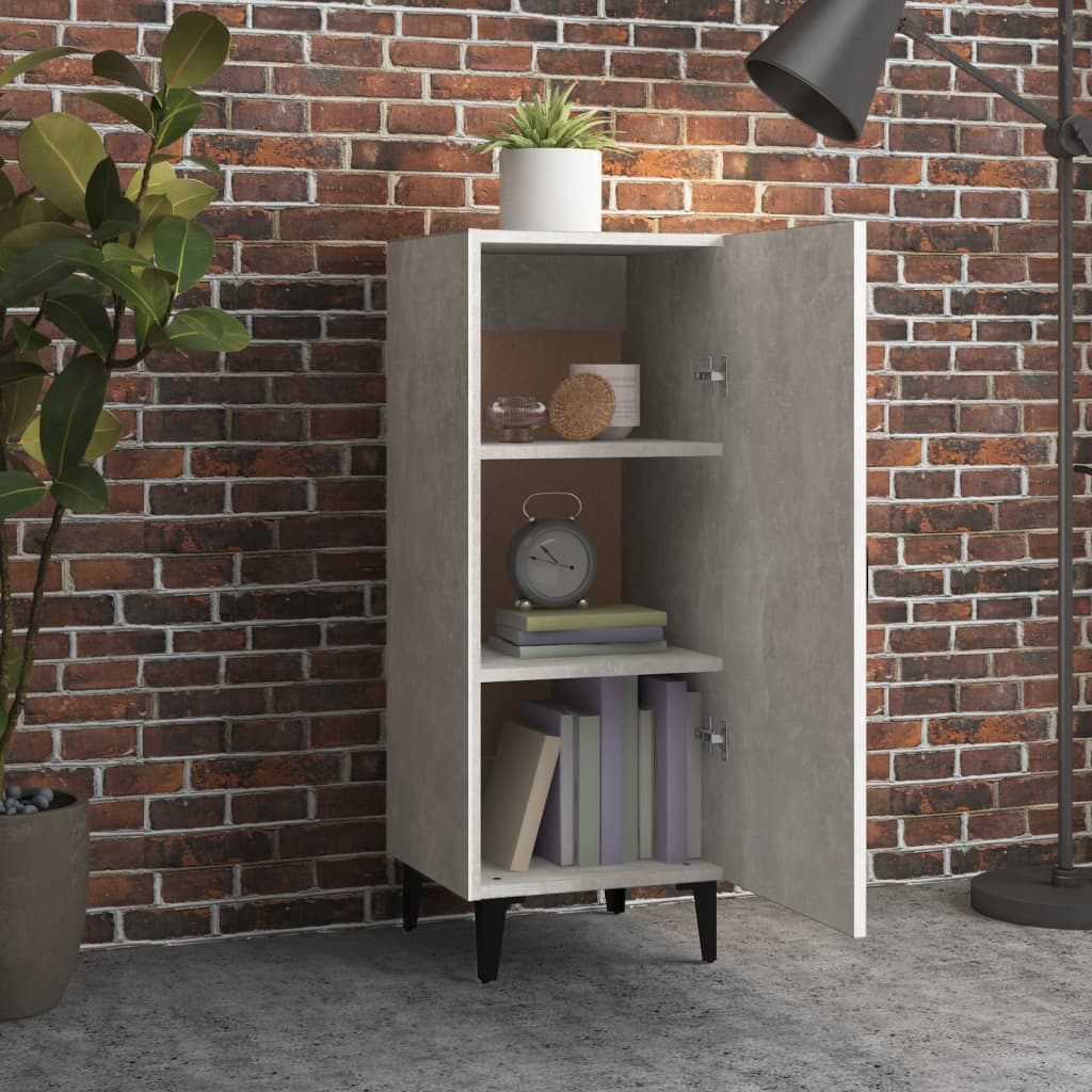 Concrete gray buffet 34.5x34x90 cm Engineering wood