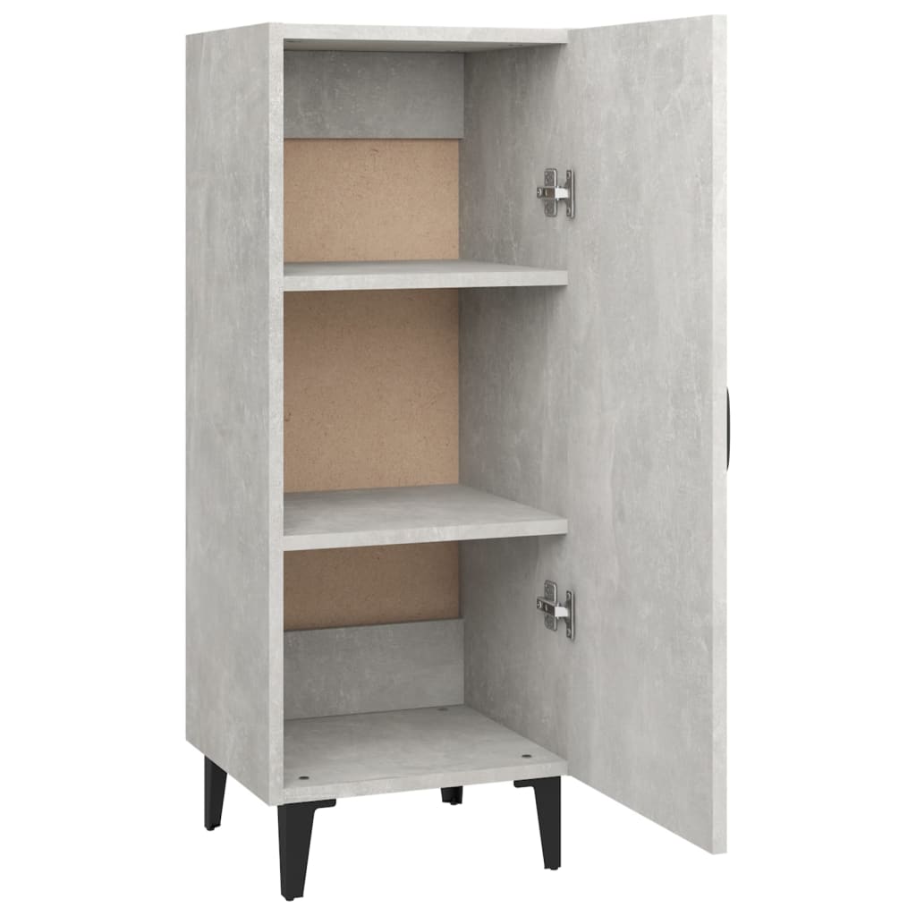 Credenza Grigio cemento 34,5x34x90 cm MDF