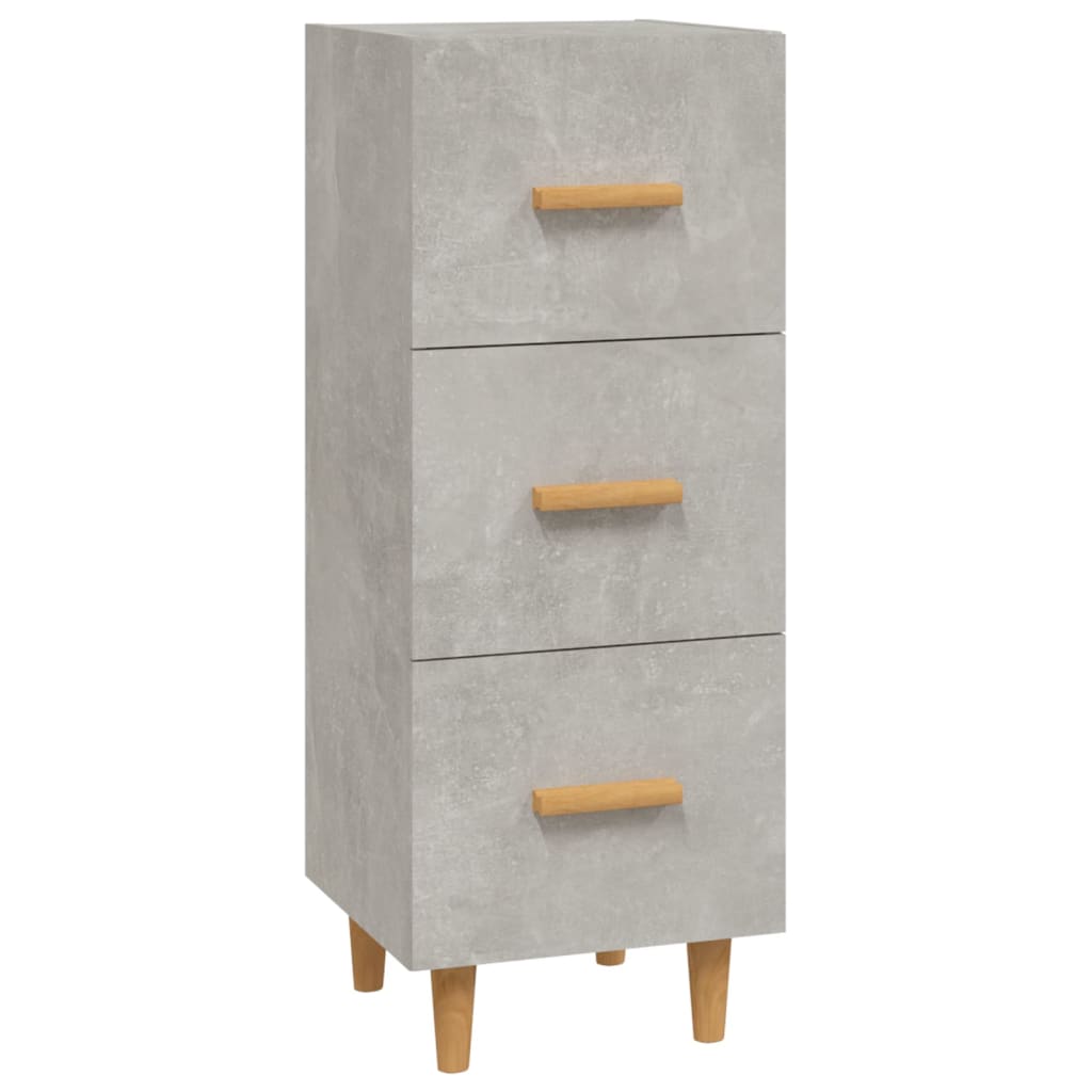 Credenza Grigio cemento 34,5x34x90 cm MDF