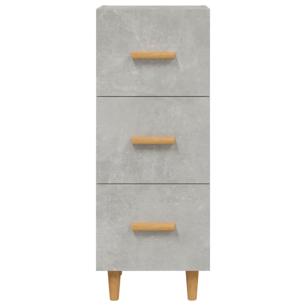 Credenza Grigio cemento 34,5x34x90 cm MDF