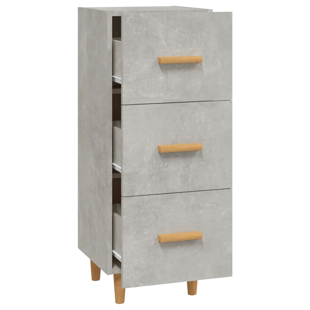 Credenza Grigio cemento 34,5x34x90 cm MDF