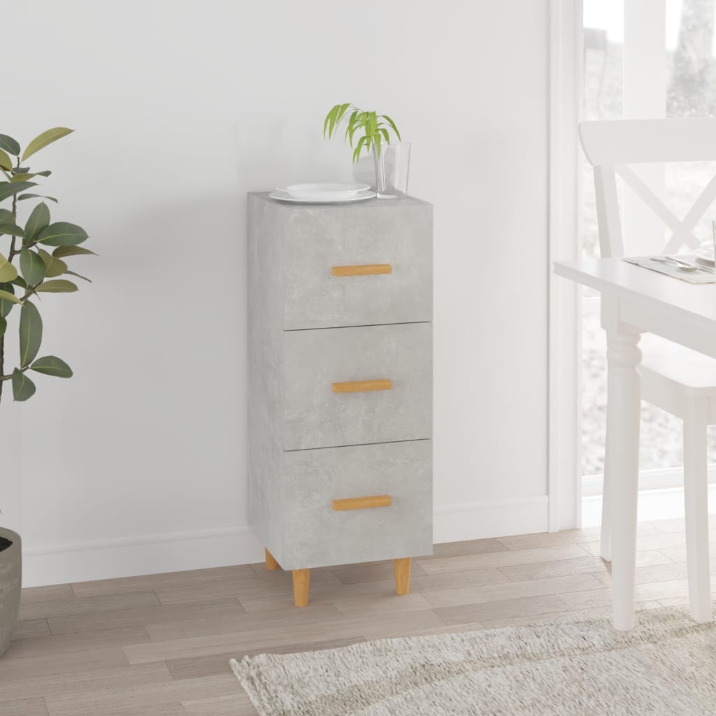 Concrete gray buffet 34.5x34x90 cm Engineering wood