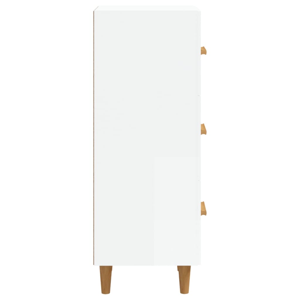 Credenza Bianco lucido 34,5x34x90 cm MDF