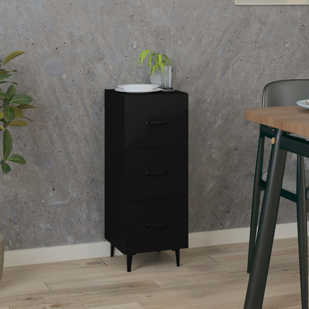 Credenza nera 34,5x34x90 cm MDF