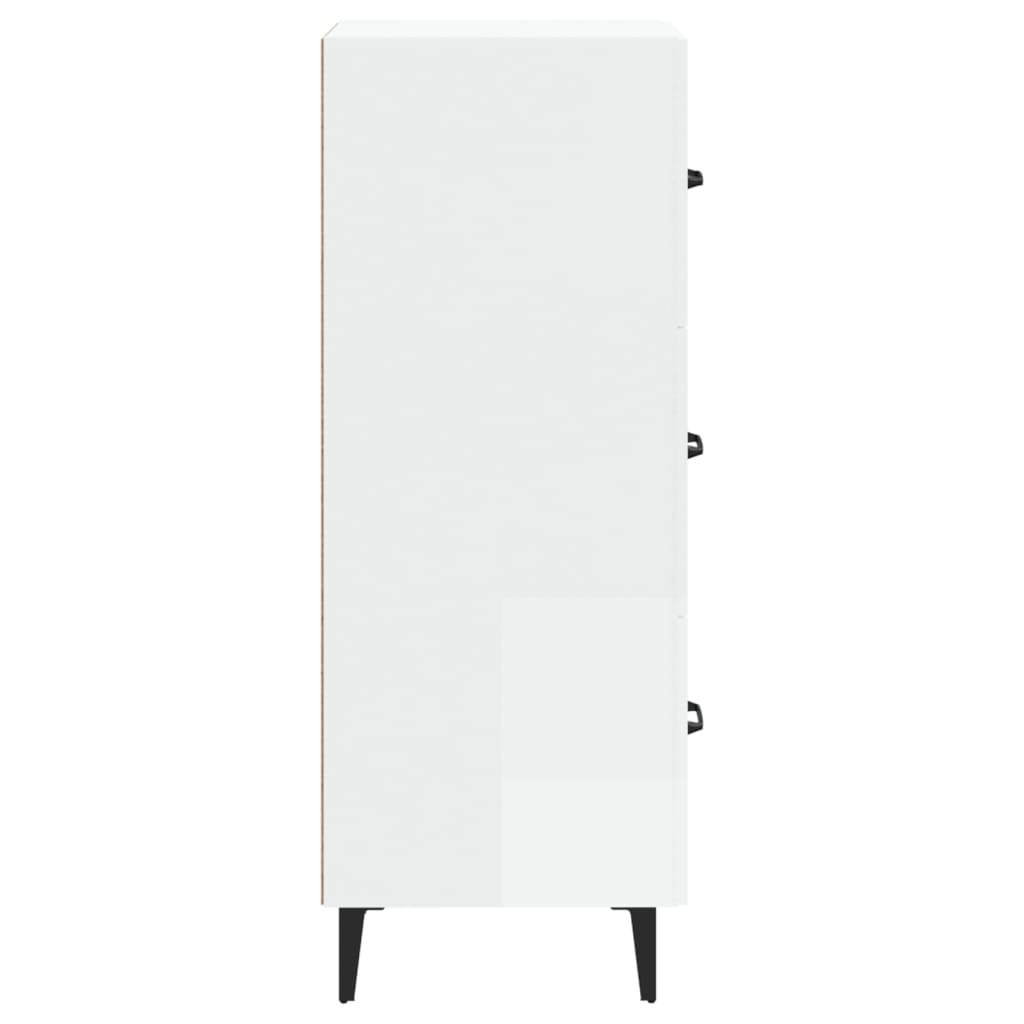 Credenza Bianco lucido 34,5x34x90 cm MDF