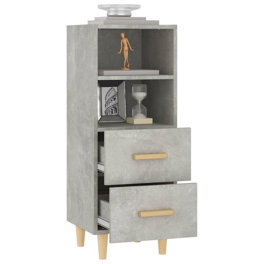 Concrete gray buffet 34.5x34x90 cm Engineering wood