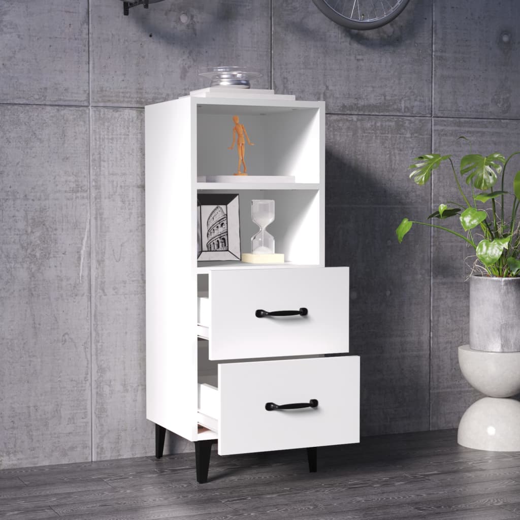 White buffet 34.5x34x90 cm engineering wood