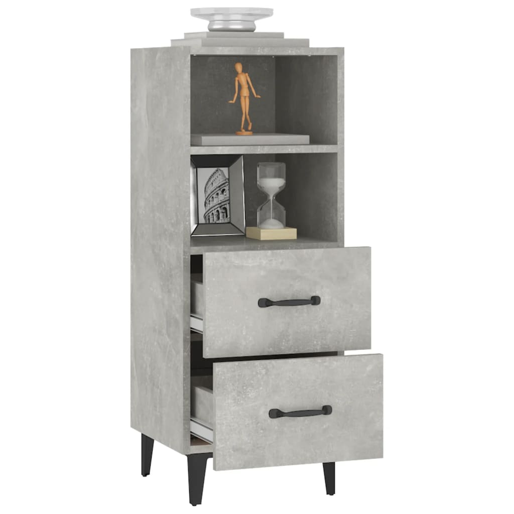 Concrete gray buffet 34.5x34x90 cm Engineering wood