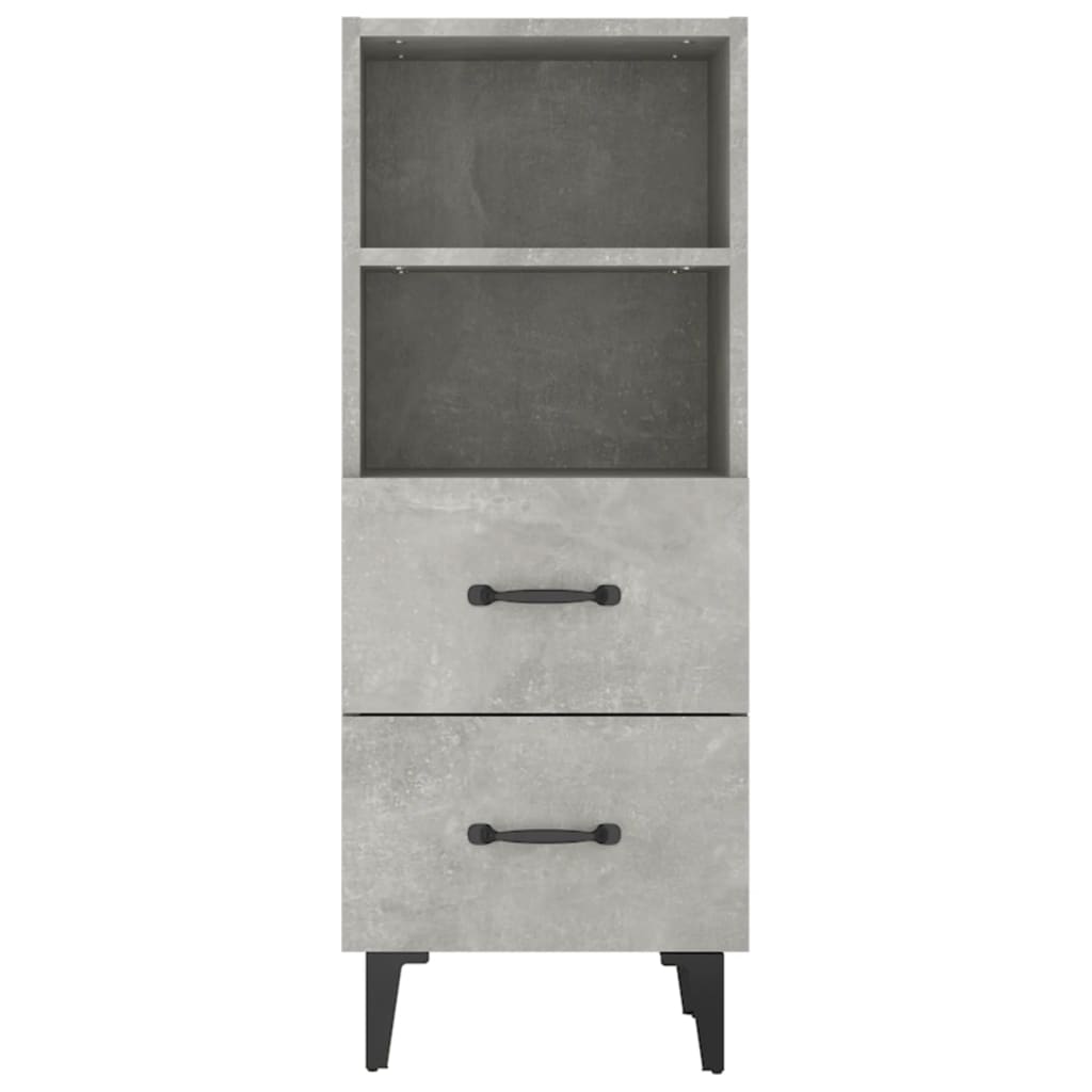 Credenza Grigio cemento 34,5x34x90 cm MDF