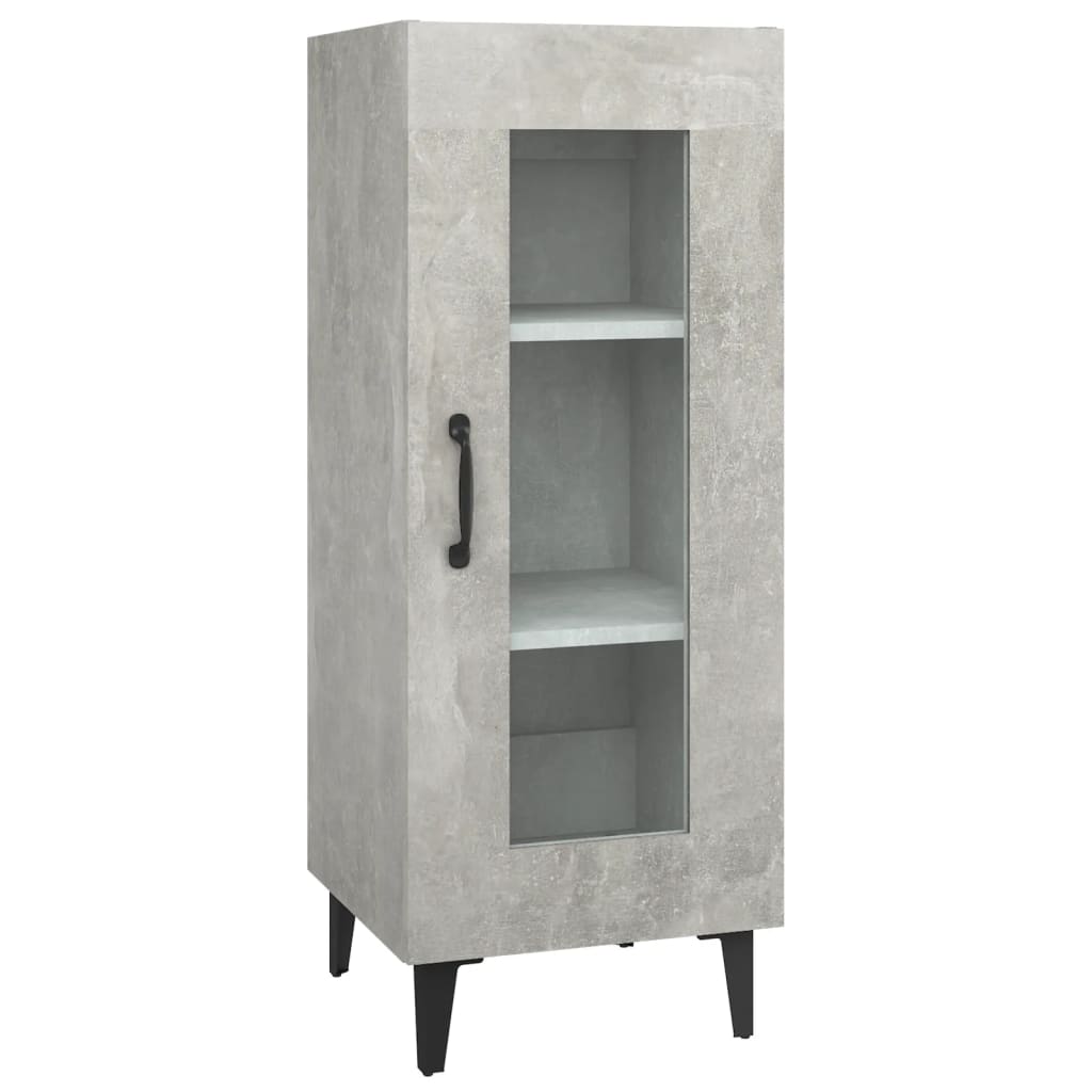 Credenza Grigio cemento 34,5x34x90 cm MDF