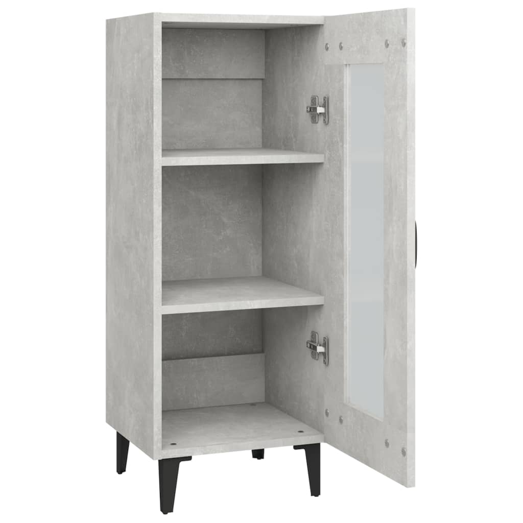 Credenza Grigio cemento 34,5x34x90 cm MDF