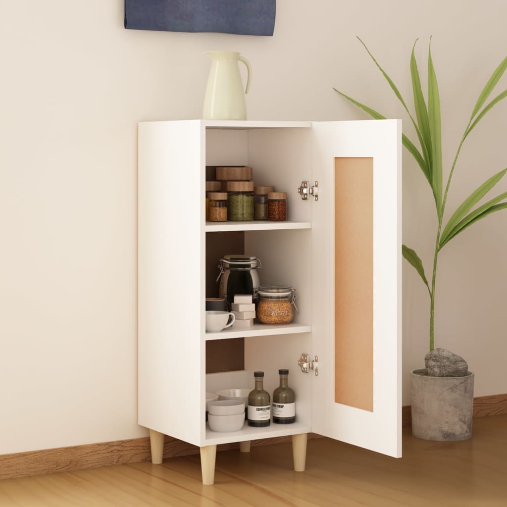 Buffet bianco 34.5x34x90 cm legno di ingegneria