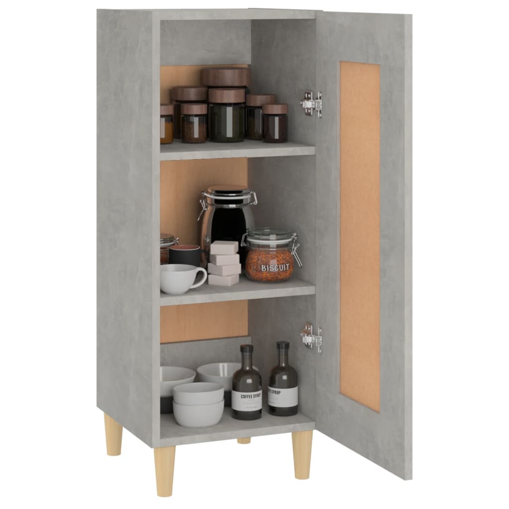 Credenza Grigio cemento 34,5x34x90 cm MDF