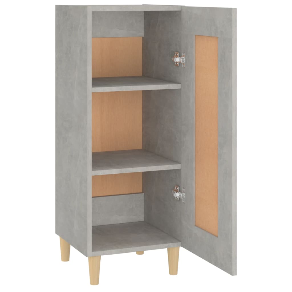 Credenza Grigio cemento 34,5x34x90 cm MDF