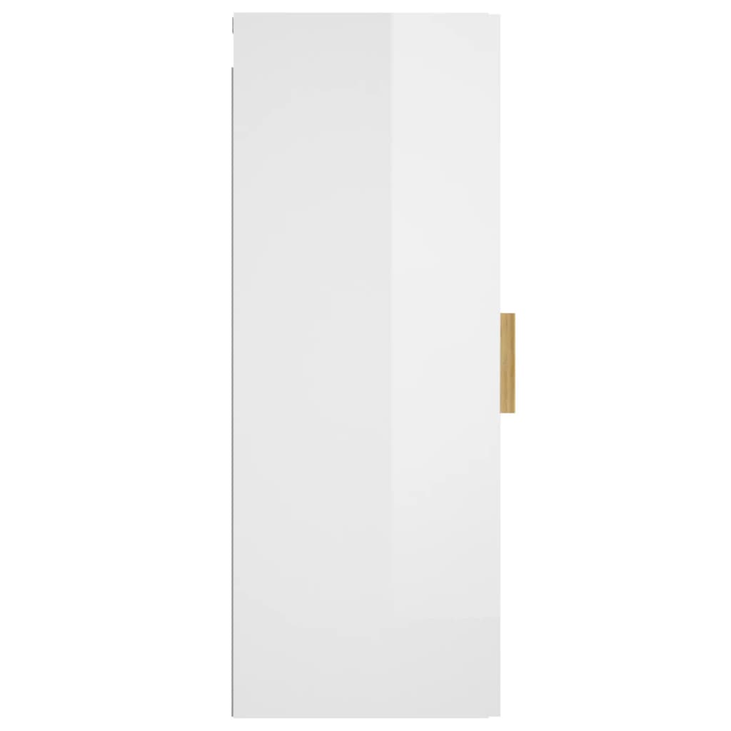 Pensile Bianco lucido 34,5x34x90 cm MDF