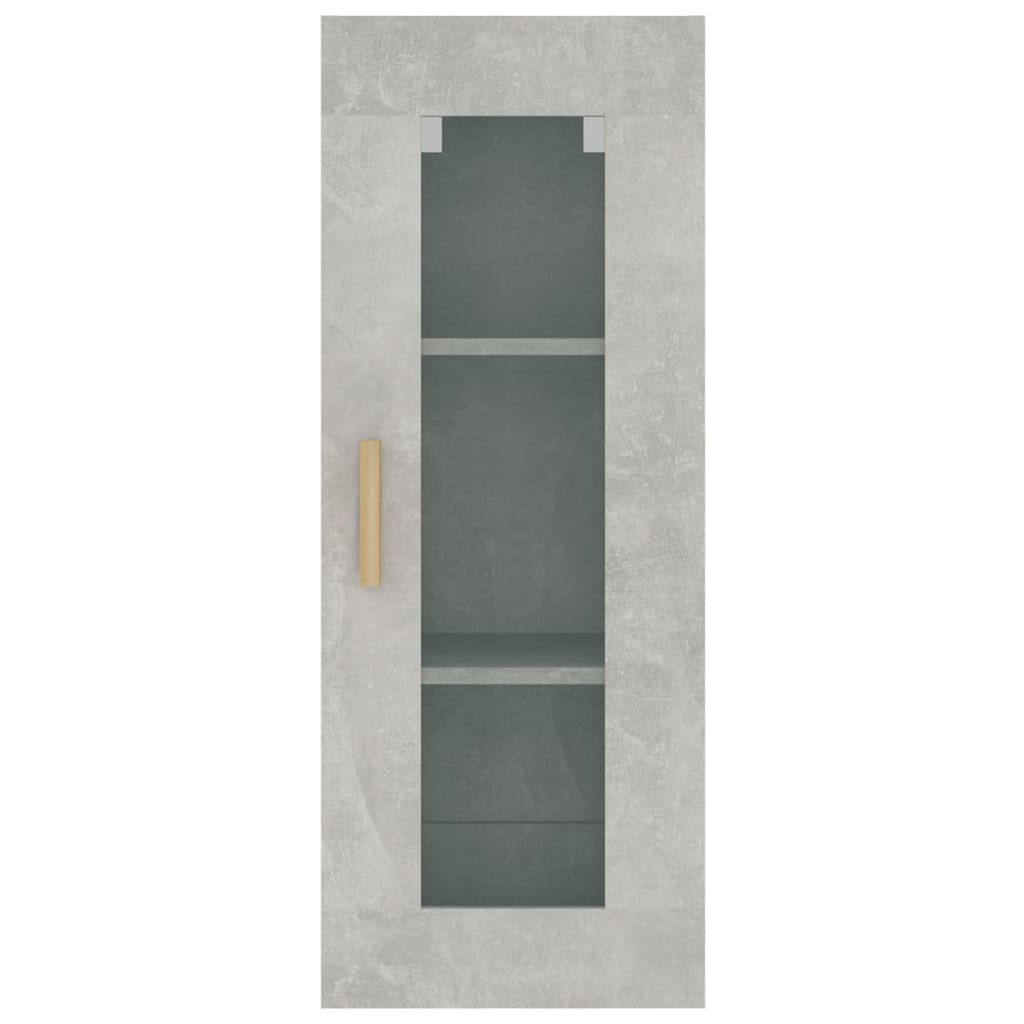 Hängende Wandschrank grauer Beton 34.5x34x90 cm