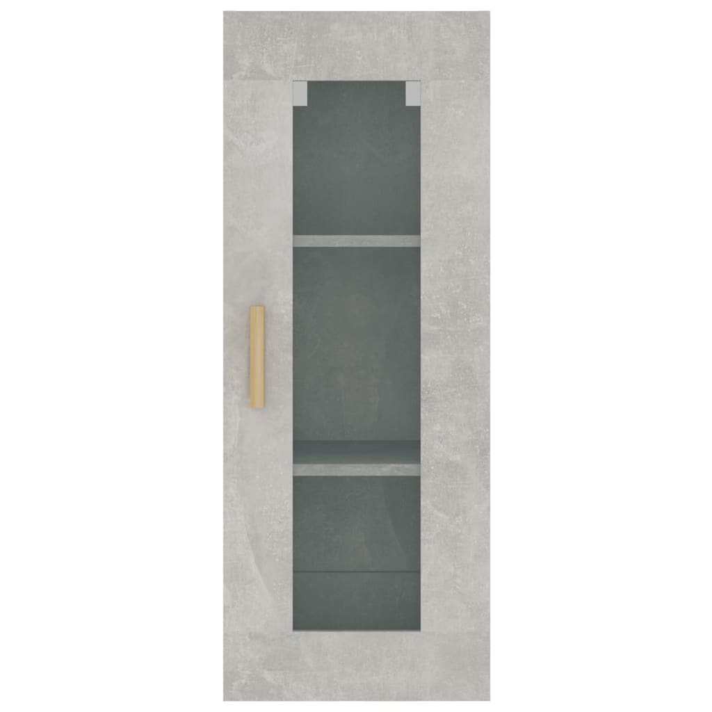 Armoire murale suspendue Gris béton 34,5x34x90 cm