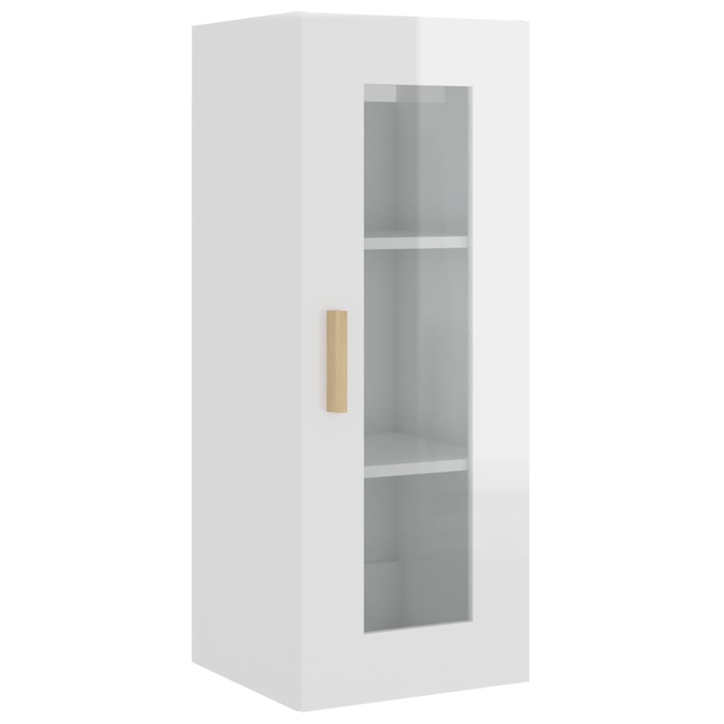 Brilliant white hanging wardrobe 34.5x34x90 cm