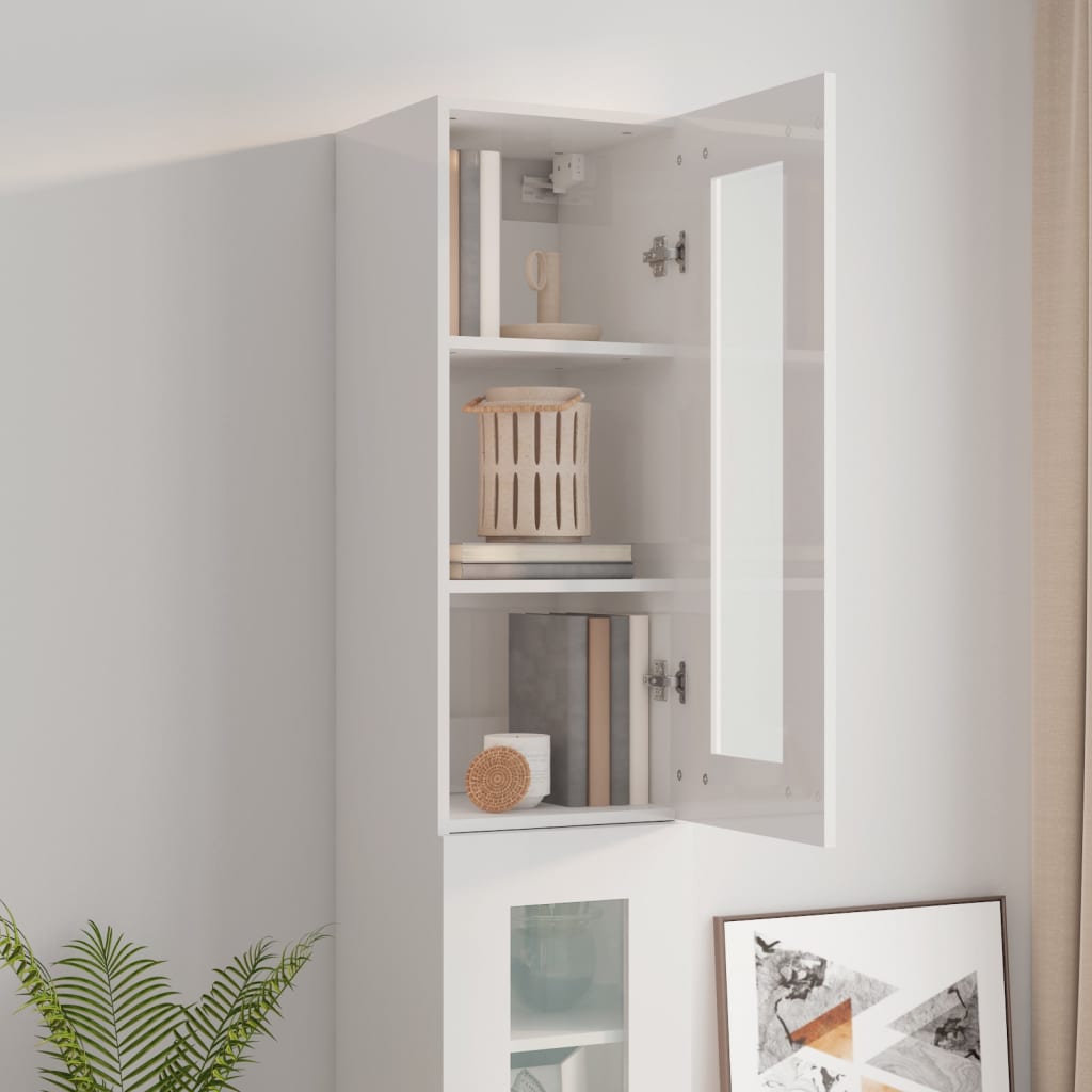 Brilliant white hanging wardrobe 34.5x34x90 cm