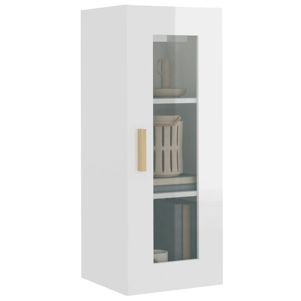 Brilliant white hanging wardrobe 34.5x34x90 cm