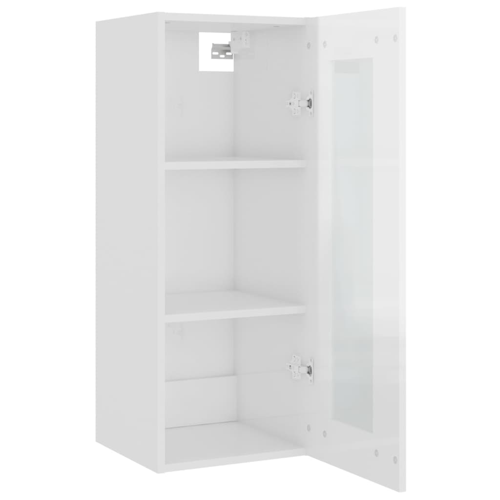 Brilliant white hanging wardrobe 34.5x34x90 cm