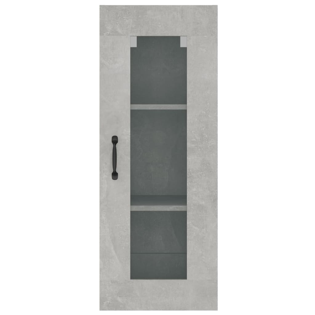 Hanging wall cabinet gray concrete 34.5x34x90 cm