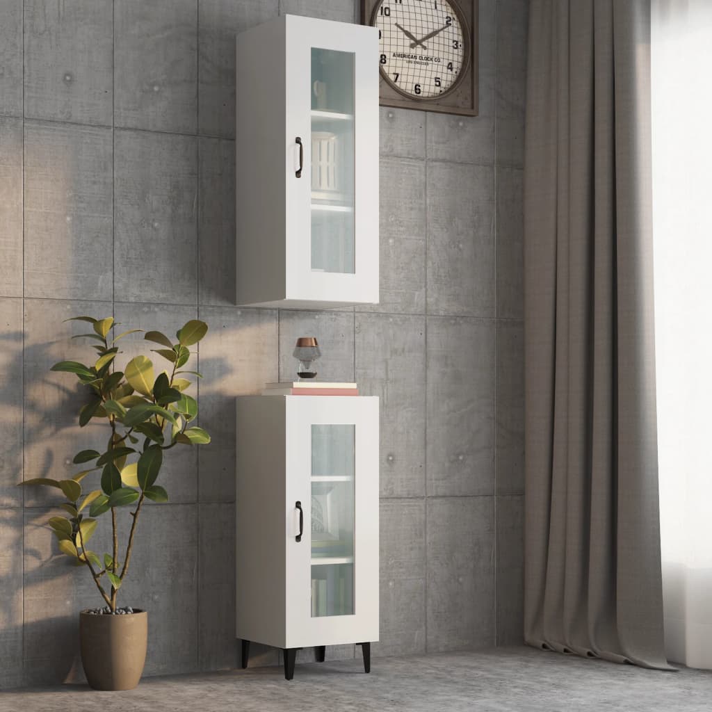 Brilliant white hanging wardrobe 34.5x34x90 cm