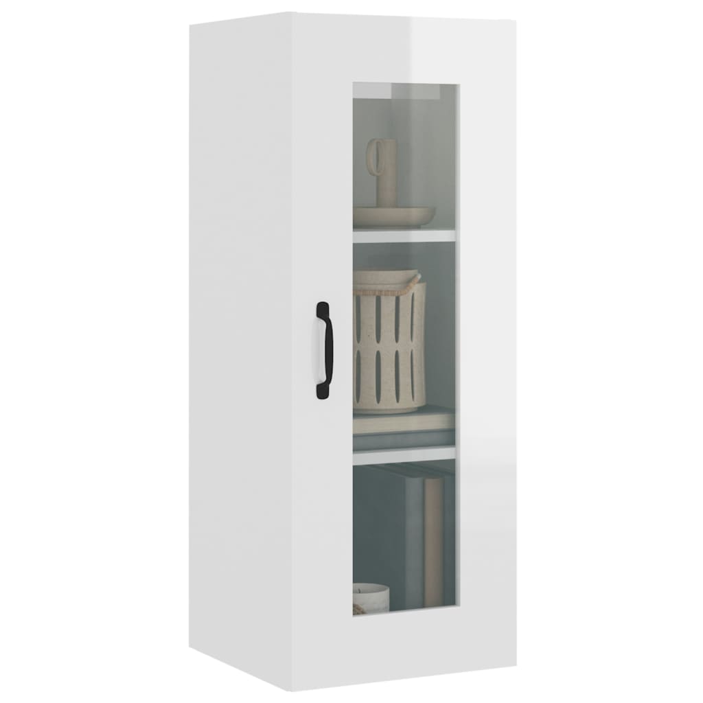 Brilliant white hanging wardrobe 34.5x34x90 cm