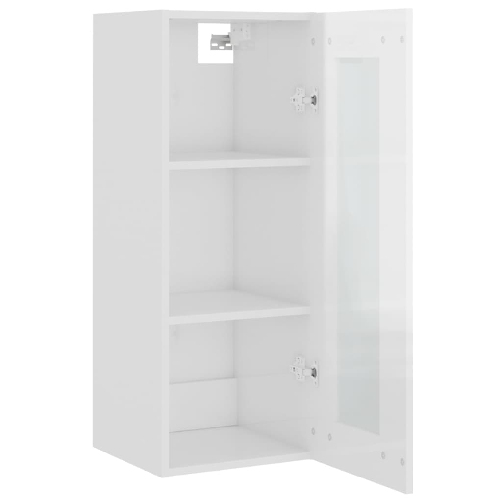 Brilliant white hanging wardrobe 34.5x34x90 cm