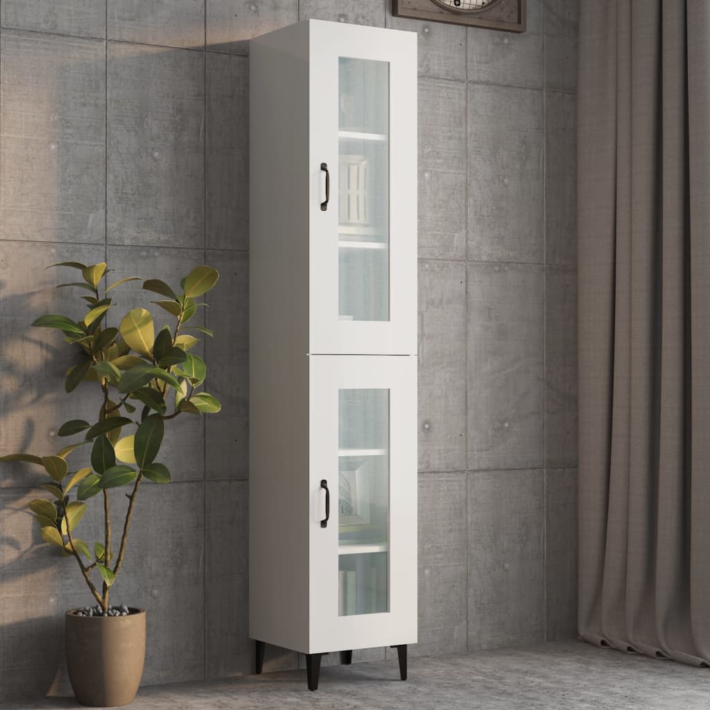 Brilliant white hanging wardrobe 34.5x34x90 cm