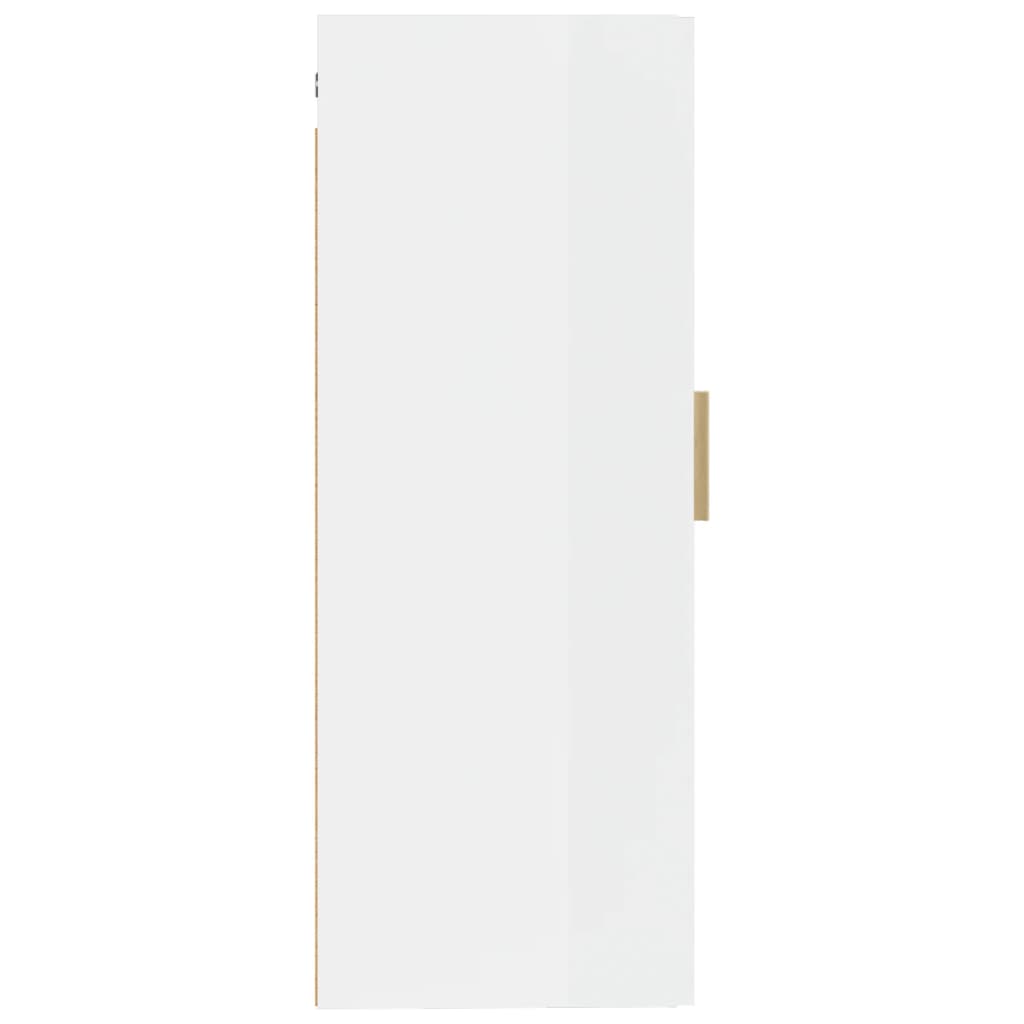 Brillanter weißer Wandschrank 35x34x90 cm Engineering Holz