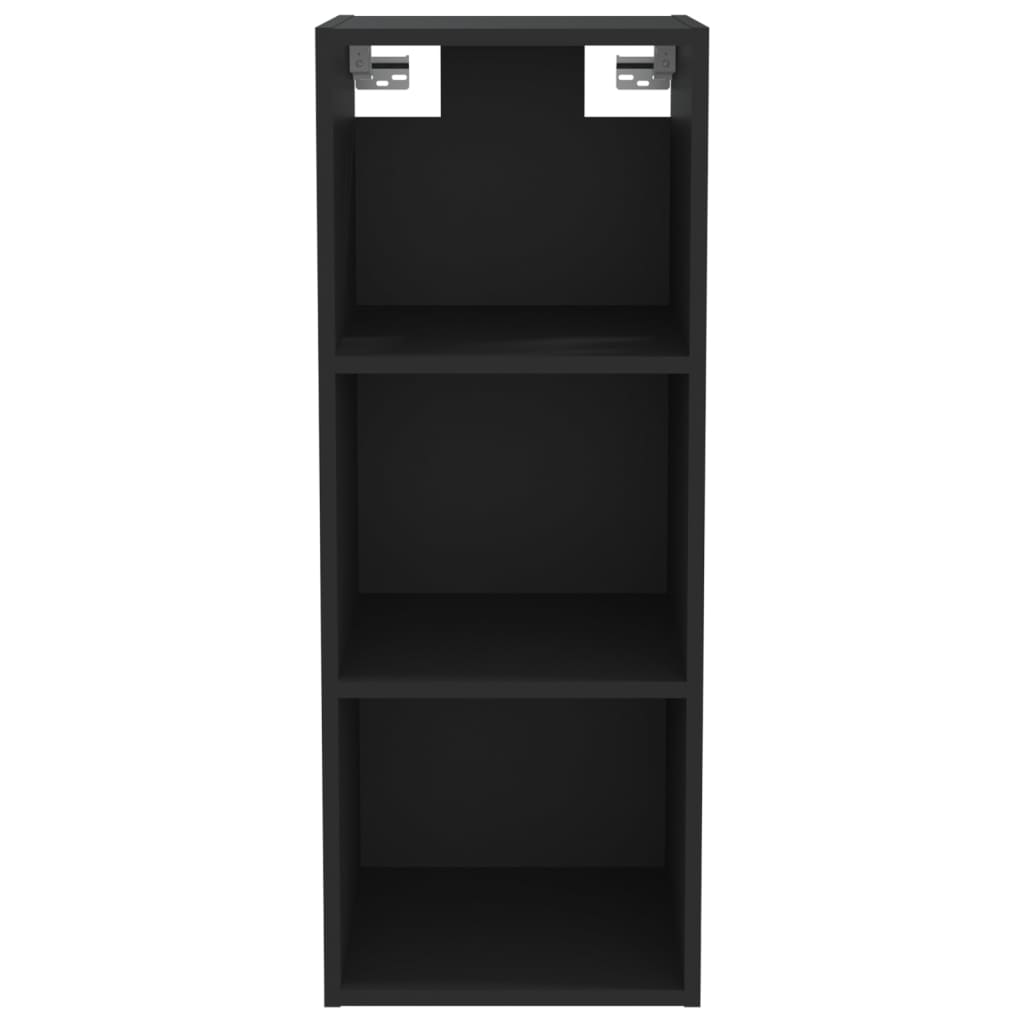 Black wall cabinet 34.5x32.5x90 cm Engineering wood