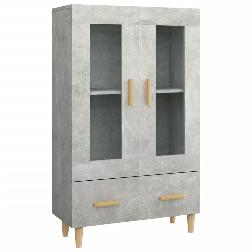 Buffet Gris béton 70x31x115 cm Bois d'ingénierie