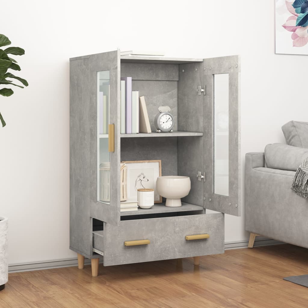 Concrete gray buffet 70x31x115 cm engineering wood