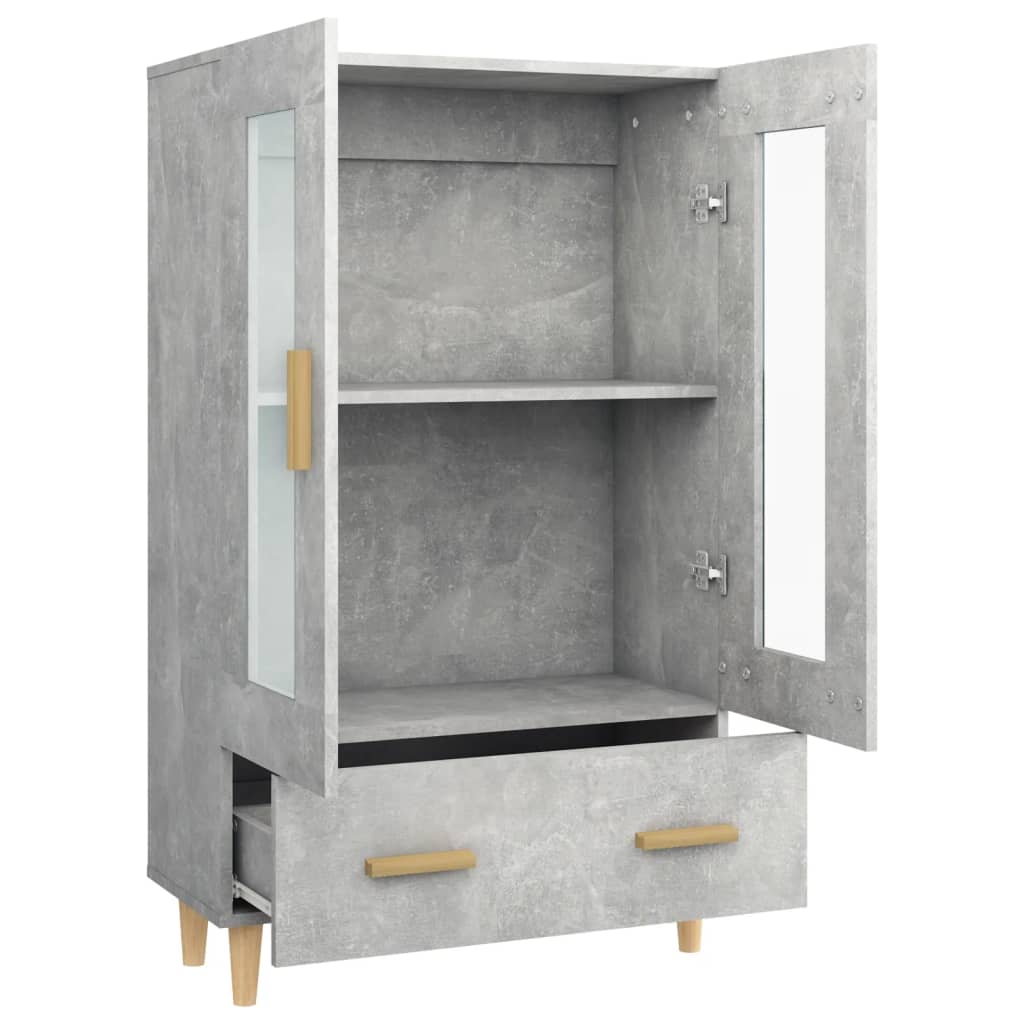 Buffet Gris béton 70x31x115 cm Bois d'ingénierie