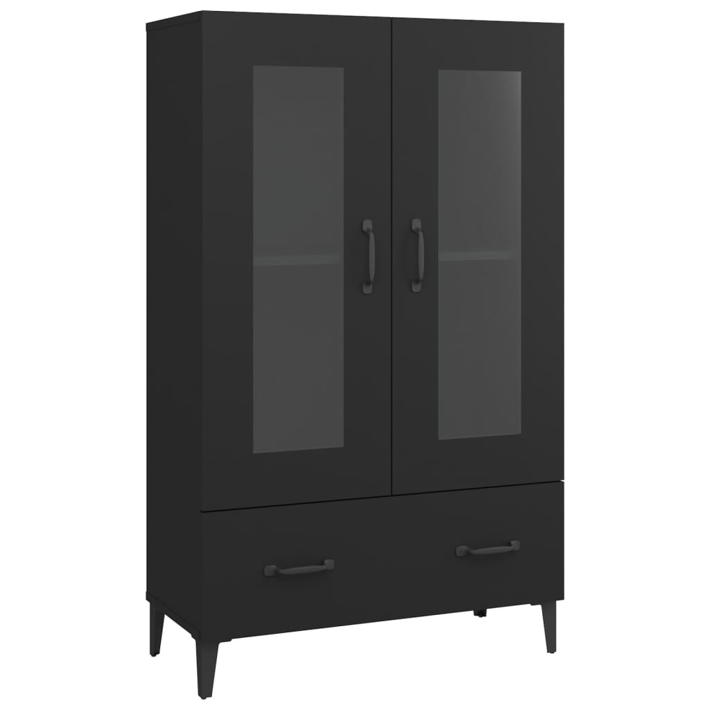 Black upper buffet 70x31x115 cm Engineering wood