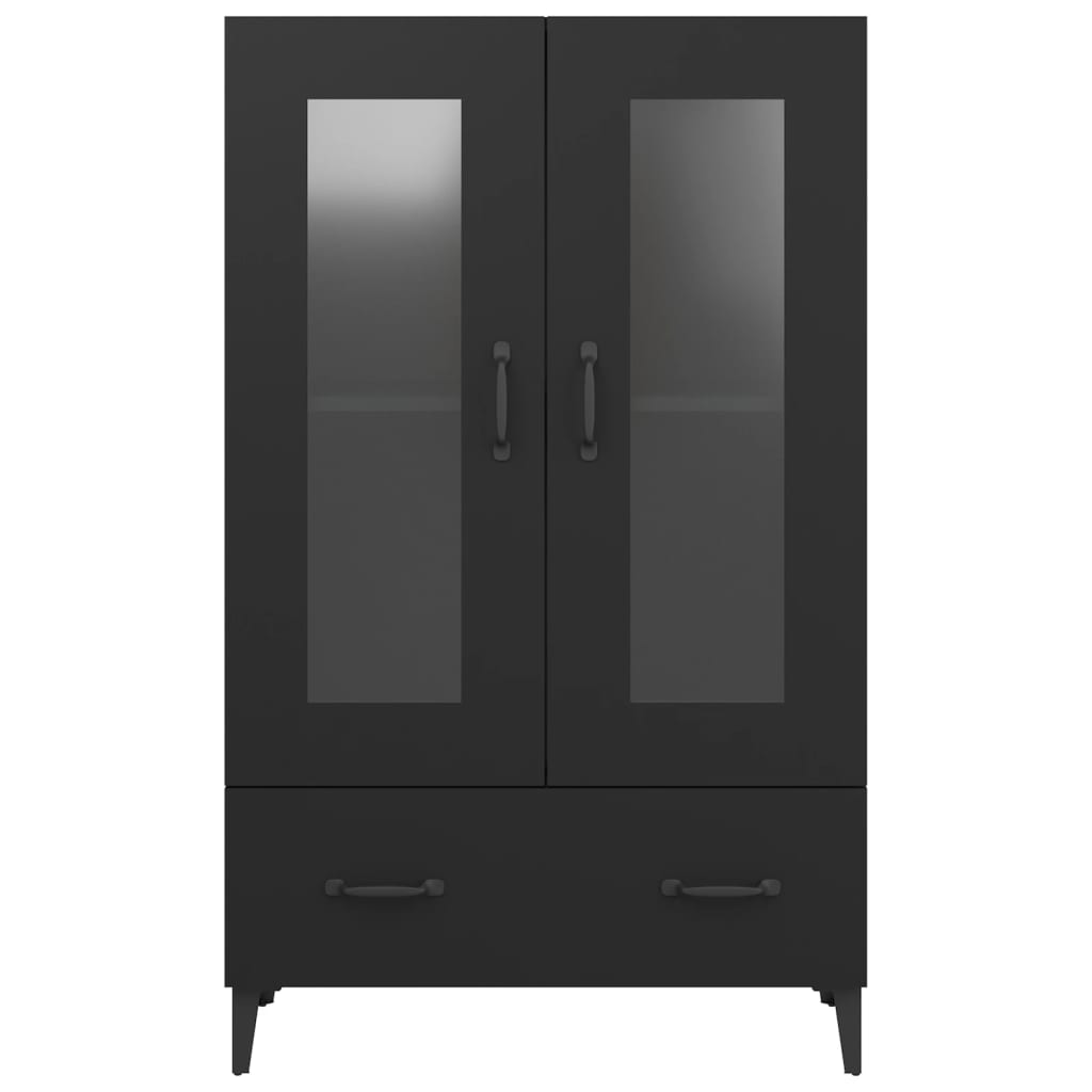 Black upper buffet 70x31x115 cm Engineering wood