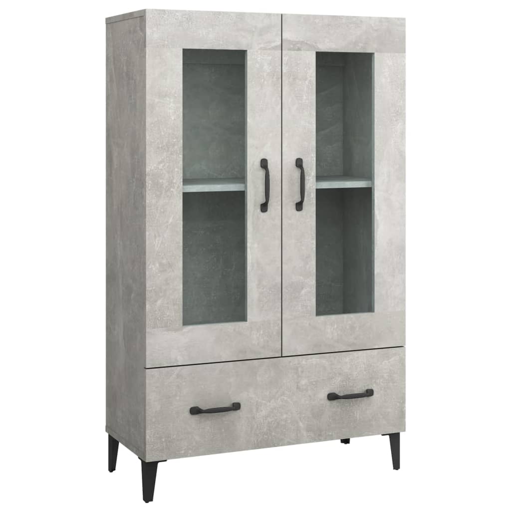 Buffet Gris béton 70x31x115 cm Bois d'ingénierie