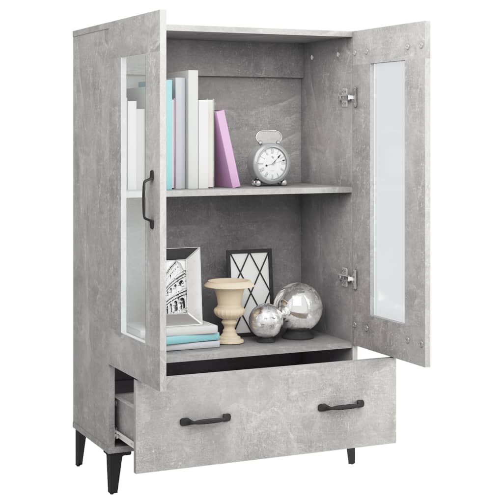 Concrete gray buffet 70x31x115 cm engineering wood