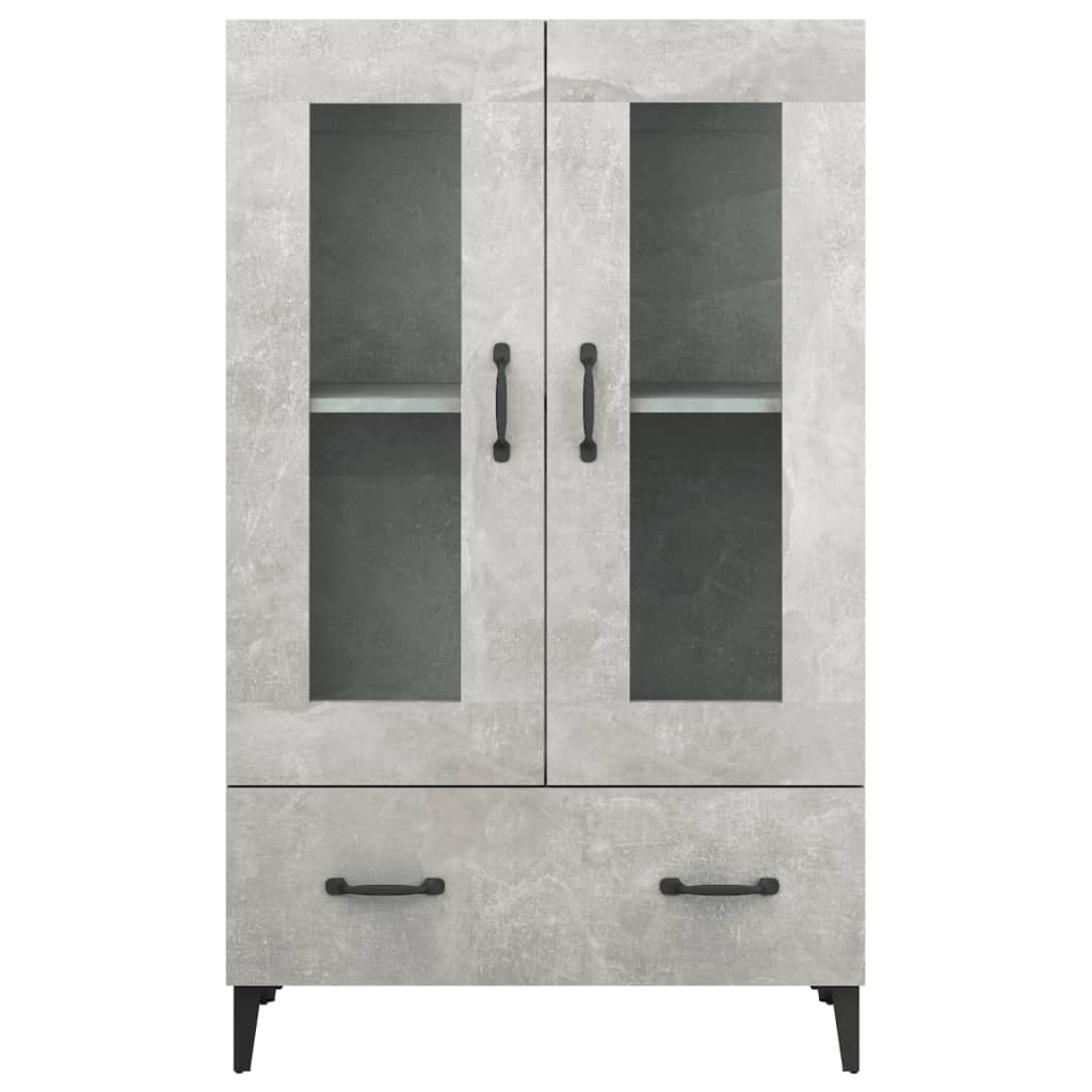 Buffet Gris béton 70x31x115 cm Bois d'ingénierie