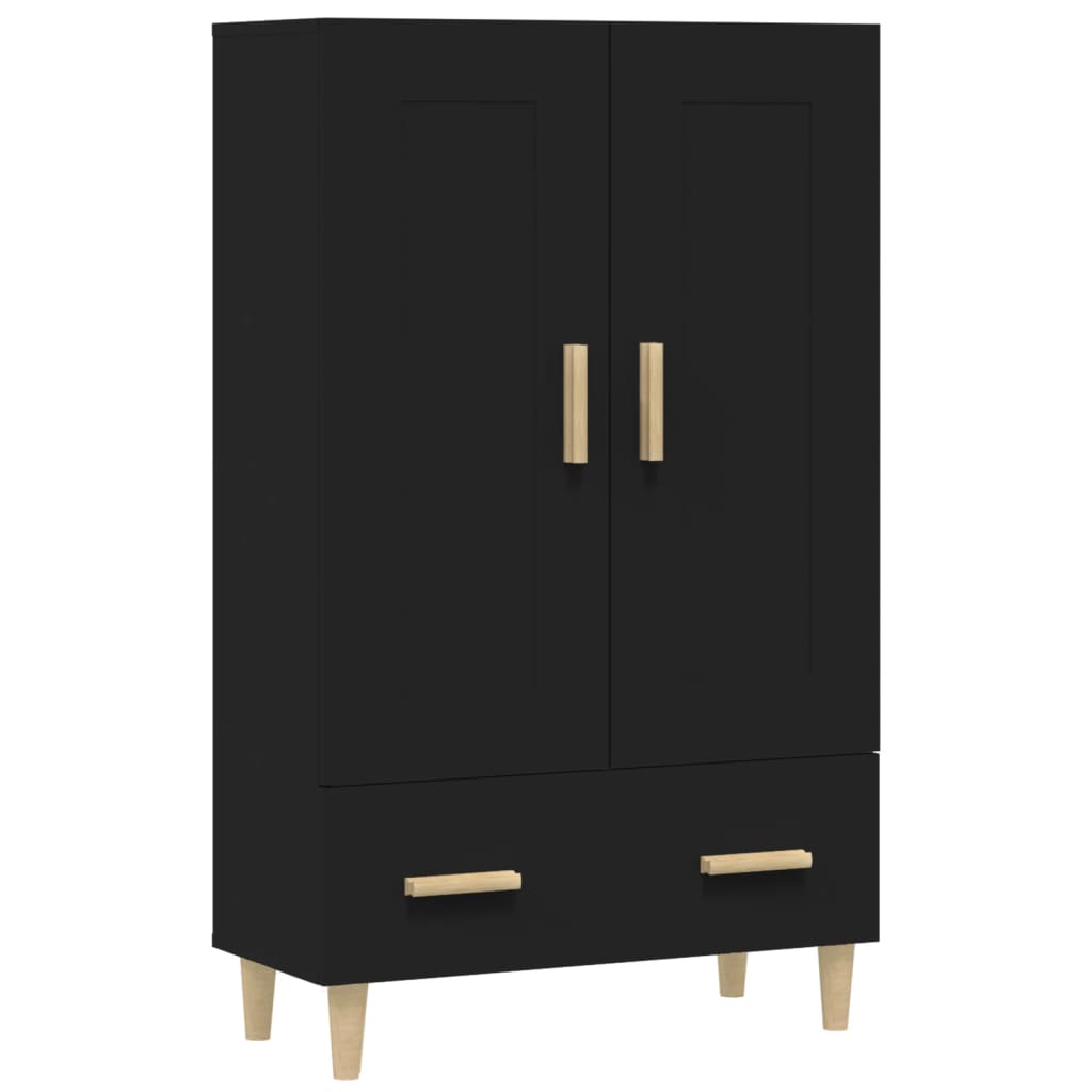 Black upper buffet 70x31x115 cm Engineering wood