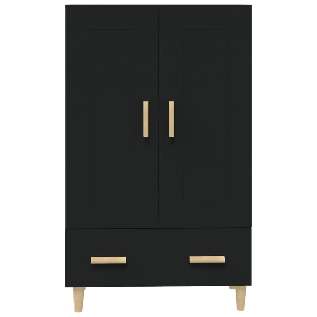 Black upper buffet 70x31x115 cm Engineering wood