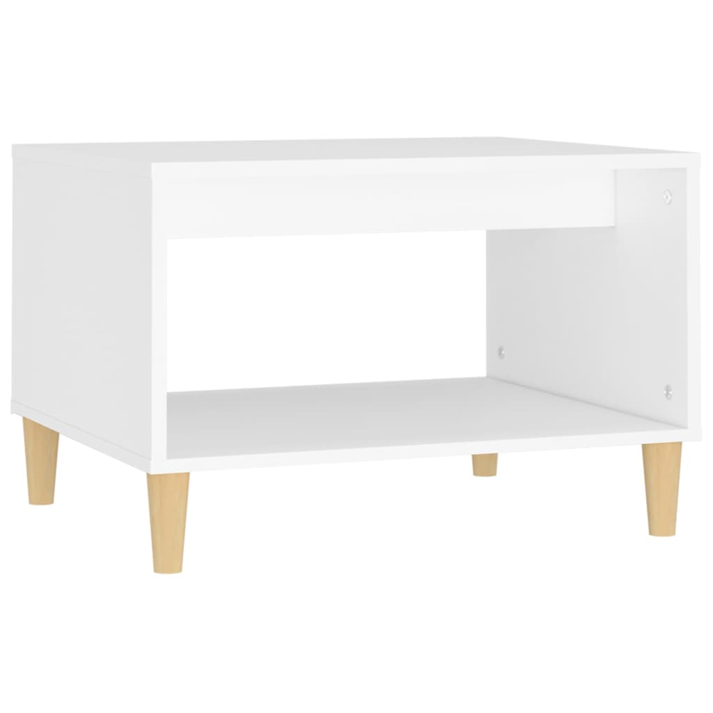 White coffee table 60x50x40 cm engineering wood