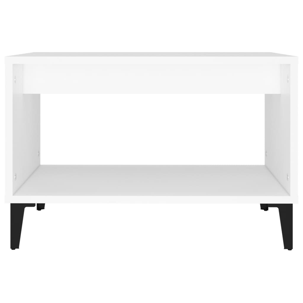 White coffee table 60x50x40 cm engineering wood