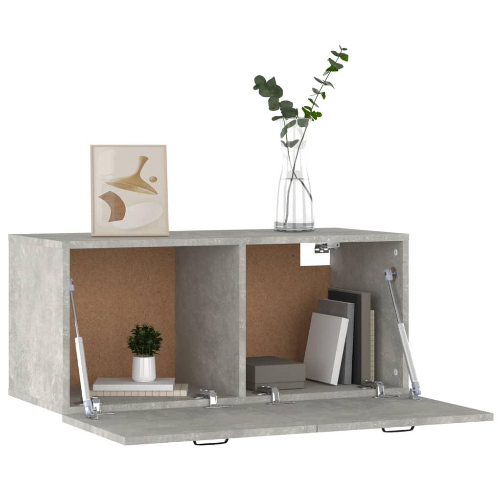 Concrete gray wall cabinet 80x35x36.5 cm Engineering wood