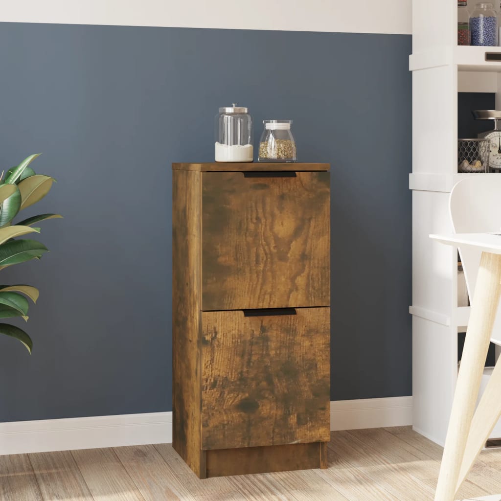 Credenza Rovere Affumicato 30x30x70 cm MDF