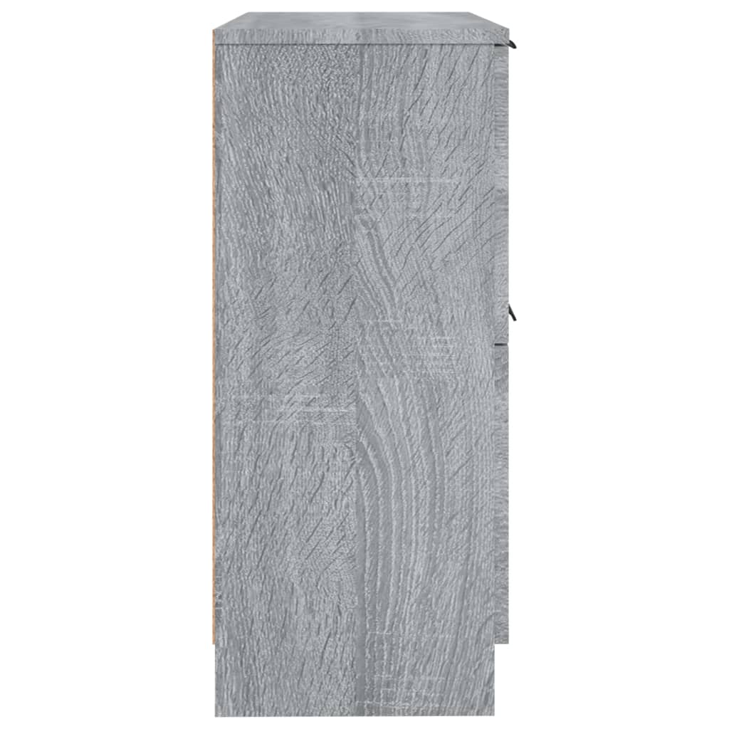 Buffet 2 pezzi Sonoma grigio 30x30x70 cm legno di ingegneria