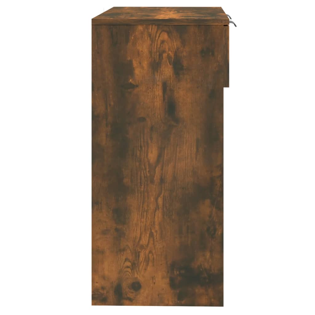 Raucher -Eichenkonsole Tabelle 90x36x75 cm Ingenieurholz Holz
