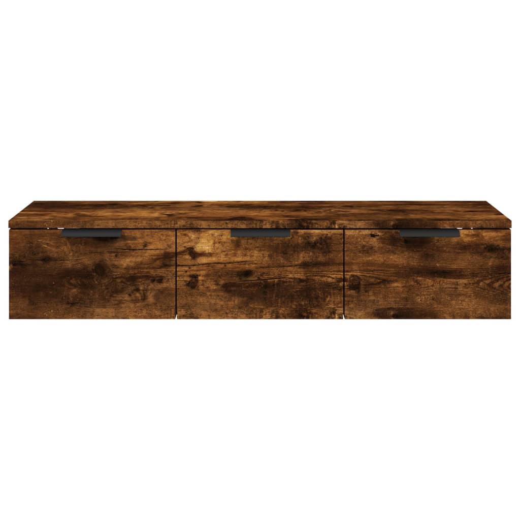Smoked oak wall cabinet 102x30x20 cm engineering wood