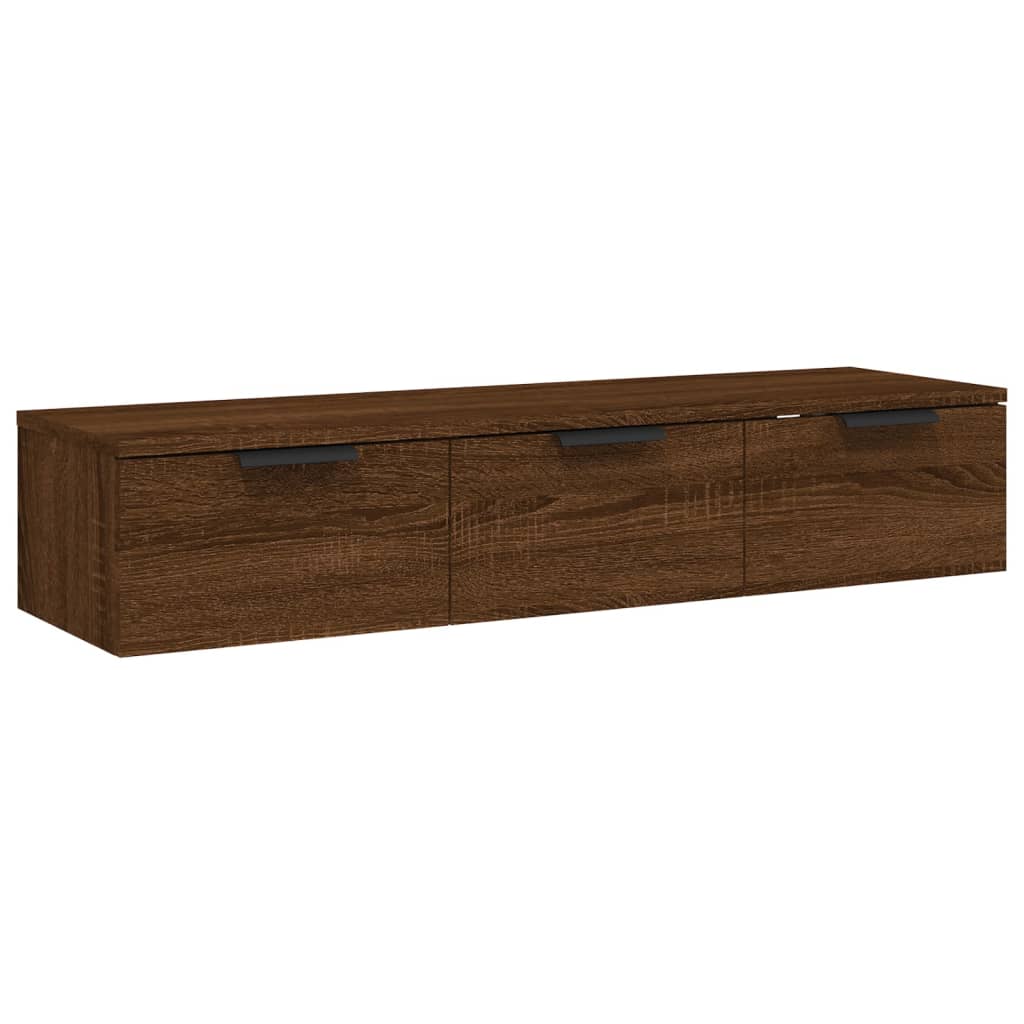 Brown oak wall cabinet 102x30x20 cm engineering wood